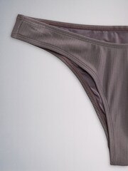 The Set 2 Pack Strappy Bandeau Bikini Set Grey/Purple - Image 7 of 8