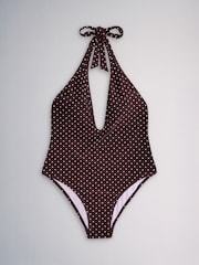 The Set 2 Pack Plunge Swimsuit Brown/Purple - Image 10 of 16