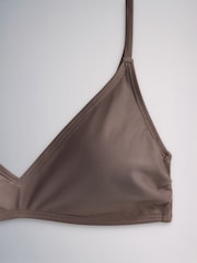 The Set Triangle 3 Pack Cropped Bikini Tops Plum/Grey - Image 10 of 10