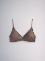 The Set Triangle 3 Pack Cropped Bikini Tops Plum/Grey - Image 7 of 10