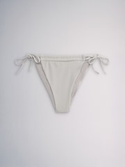 The Set High Leg 3 Pack Tie Bikini Bottoms Pink/Khaki - Image 4 of 6