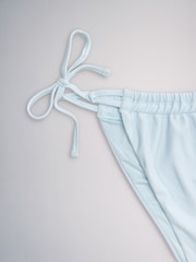 The Set High Leg 3 Pack Tie Bikini Bottoms Pink/Khaki - Image 5 of 6