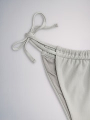 The Set High Leg 3 Pack Tie Bikini Bottoms Pink/Khaki - Image 6 of 6