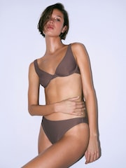 The Set 3 Pack Non Pad Underwire Bikini Top Brown/Pink - Image 4 of 5