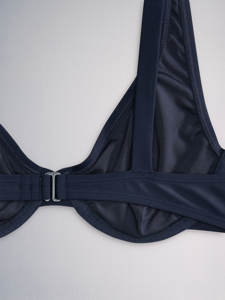 The Set 3 Pack Non Pad Underwire Bikini Top Blue/Navy - Image 12 of 12