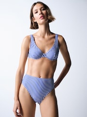 The Set 3 Pack Non Pad Underwire Bikini Top Blue/Navy - Image 2 of 12