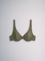 The Set 3 Pack Non Pad Underwire Bikini Top Brown/Khaki - Image 5 of 6