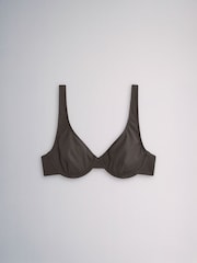 The Set 3 Pack Non Pad Underwire Bikini Top Brown/Khaki - Image 6 of 6