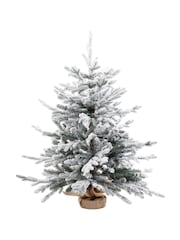 Charles Bentley Green 3ft Pre-Lit Faux Snowy Christmas Tree - Image 4 of 6