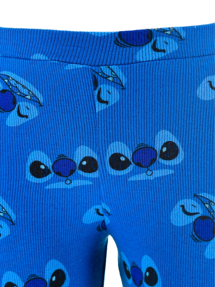 Brands In Blue Disney Stitch Face Pattern Leggings - Image 4 of 4