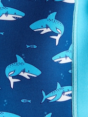 JoJo Maman Bébé Blue Shark Print Junior Wetsuit - Image 4 of 4