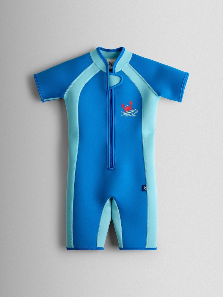 JoJo Maman Bébé Blue Plain Wetsuit - Image 1 of 4 JoJo Maman Bébé Blue Plain Wetsuit - Image 1 of 4
