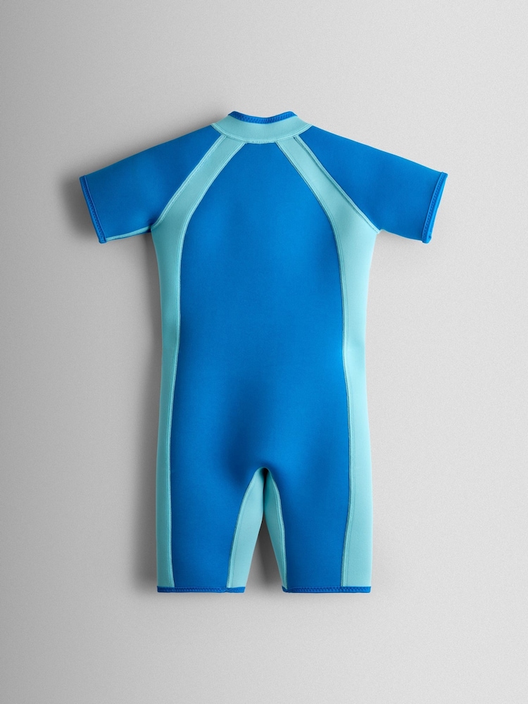 JoJo Maman Bébé Blue Plain Wetsuit - Image 2 of 4 JoJo Maman Bébé Blue Plain Wetsuit - Image 2 of 4