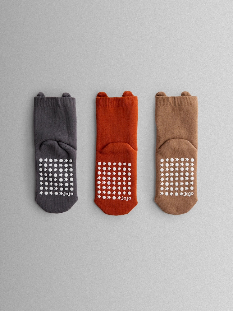 JoJo Maman Bébé Animal Print 3-Pack Woodland Extra Thick Socks - Image 2 of 4