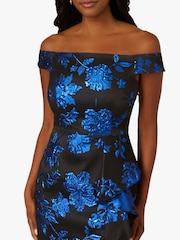 Adrianna Papell Black Studio Off The Shoulder Draped Gown - Image 4 of 6