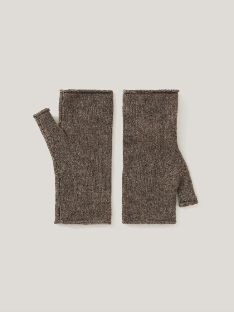 Jigsaw Grey Cashmere Mittens - Image 1 of 4