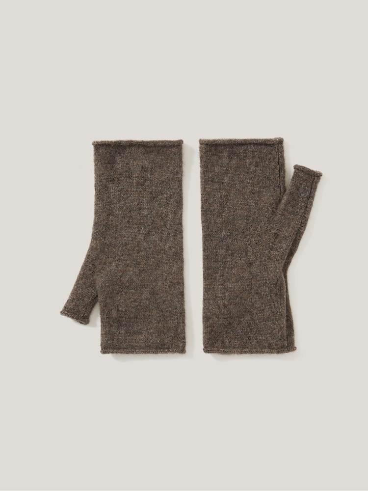Jigsaw Grey Cashmere Mittens - Image 2 of 4