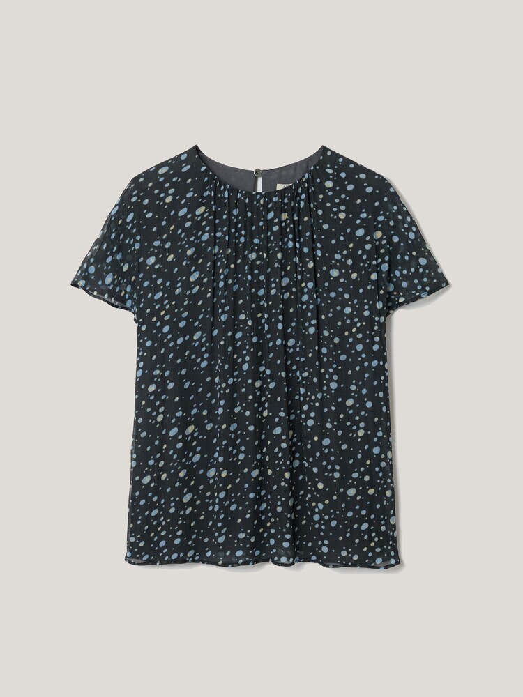 Jigsaw Grey Polka Dot Chiffon Top - Image 5 of 5 Jigsaw Grey Polka Dot Chiffon Top - Image 5 of 5