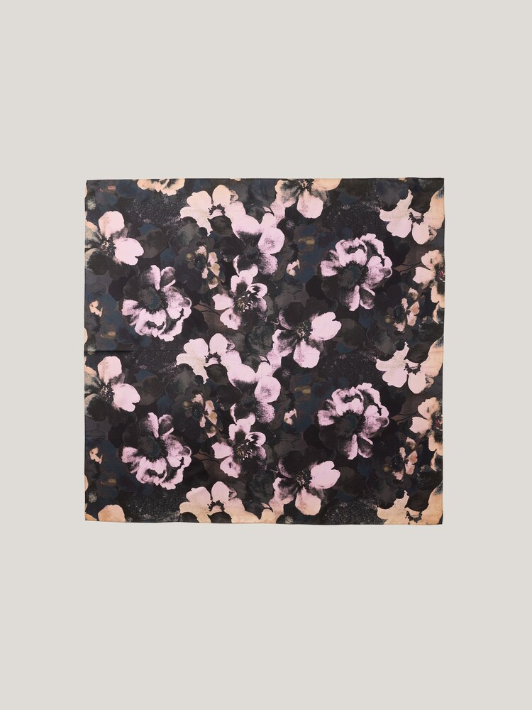 Jigsaw Black Antique Floral Silk Scarf - Image 1 of 3