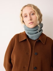 Jigsaw Wool Cashmere Blend Rib Snood - Imagem 1 de 2