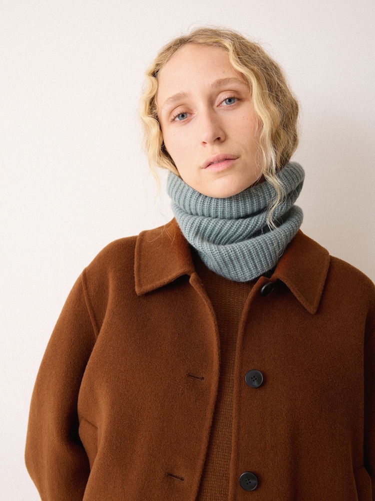 Jigsaw Wool Cashmere Blend Rib Snood - Imagem 1 de 2