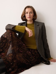 Jigsaw Brown Wild Feather Midi Skirt - Image 2 of 6