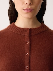 Jigsaw Brown Cloud Cashmere Petersham Cardigan - Image 4 of 5
