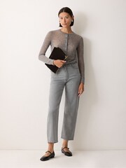 Jigsaw Grey Tissue Wool Cardigan - Image 3 of 5