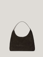 Jigsaw Brown Suede Hobo Shoulder Bag - Image 3 of 5