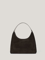 Jigsaw Brown Suede Hobo Shoulder Bag - Image 4 of 5