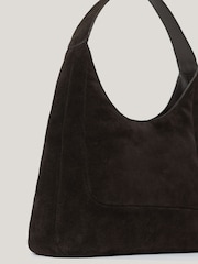 Jigsaw Brown Suede Hobo Shoulder Bag - Image 5 of 5