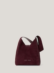 Jigsaw Red Mini Heckfield Suede Tote Bag - Image 1 of 6