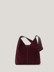 Jigsaw Red Mini Heckfield Suede Tote Bag - Image 2 of 6
