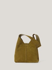 Jigsaw Green Mini Heckfield Suede Tote Bag - Image 4 of 6
