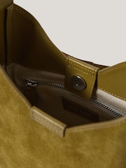 Jigsaw Green Mini Heckfield Suede Tote Bag - Image 6 of 6