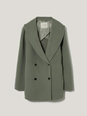 Jigsaw Green Double Faced Shawl Coat - Image 5 of 5
