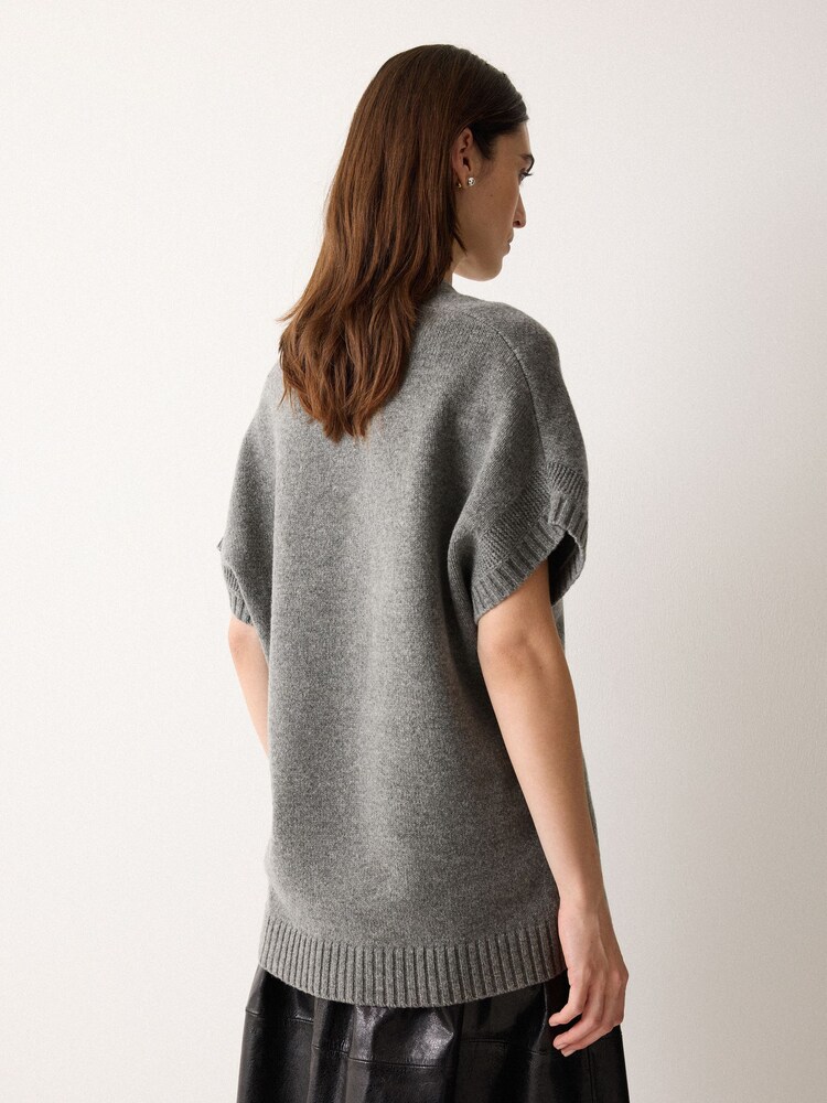 Jigsaw Grey Soft Merino Longline Tank - Image 2 of 5