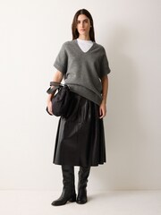 Jigsaw Grey Soft Merino Longline Tank - Image 3 of 5