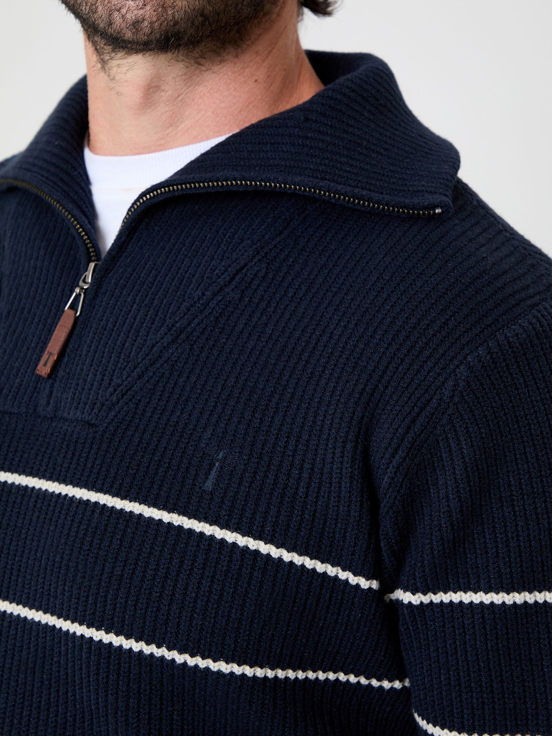Buy Saltwell Blue Striped Quarter Zip Jumper from Next Estonia