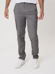 Saltwell Grey Stretch Cargo Trousers - Image 1 of 5
