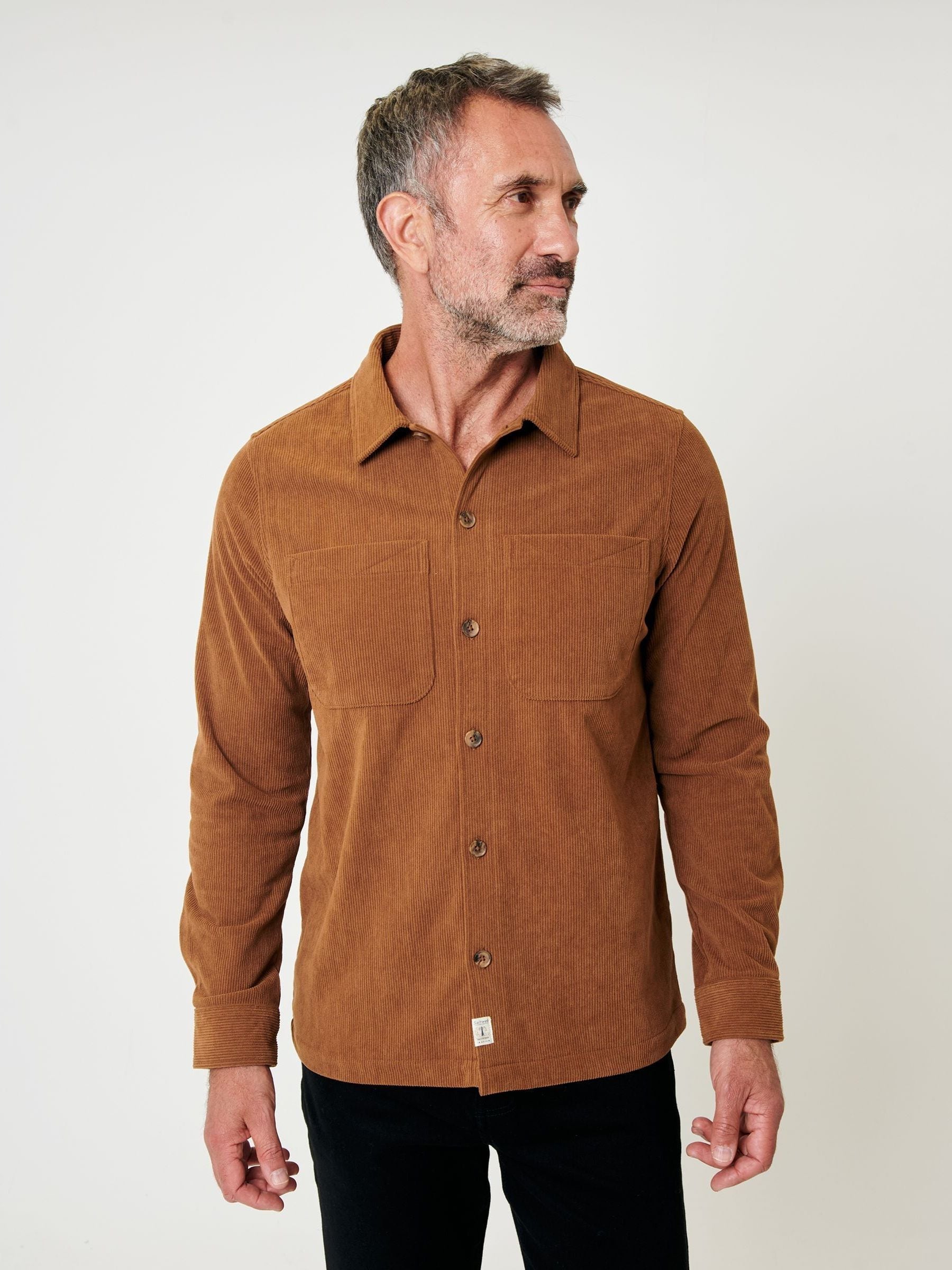Buy Saltwell Brown Corduroy Shirt from Next USA