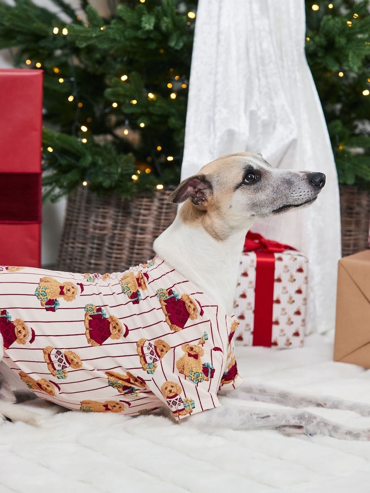 Chelsea Peers Pets 棉質 Chip 聖誕節 Cockapoo 狗印花睡衣 T 恤 - 圖片 4，共 4