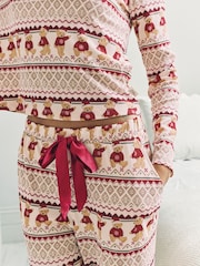 Chelsea Peers The Bear Christmas Fair Isle Print Long Pyjamas Set - Imagen 4 de 8