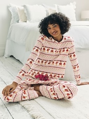 Chelsea Peers The Bear Christmas Fair Isle Print Long Pyjamas Set - Imagen 6 de 8