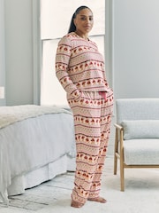 Chelsea Peers The Bear Christmas Fair Isle Print Long Pyjamas Set - Imagen 7 de 8