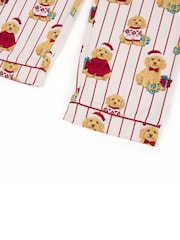 Chelsea Peers Natural Cotton Chip the Christmas Cockapoo Dog Print Long Pyjamas Set - Image 5 of 5