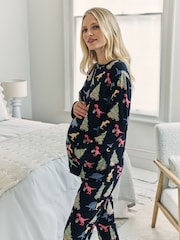 Chelsea Peers Christmas Dinosaur Print Long Pyjamas Set - Imagen 2 de 5