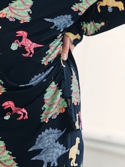 Chelsea Peers Christmas Dinosaur Print Long Pyjamas Set - Imagen 5 de 5