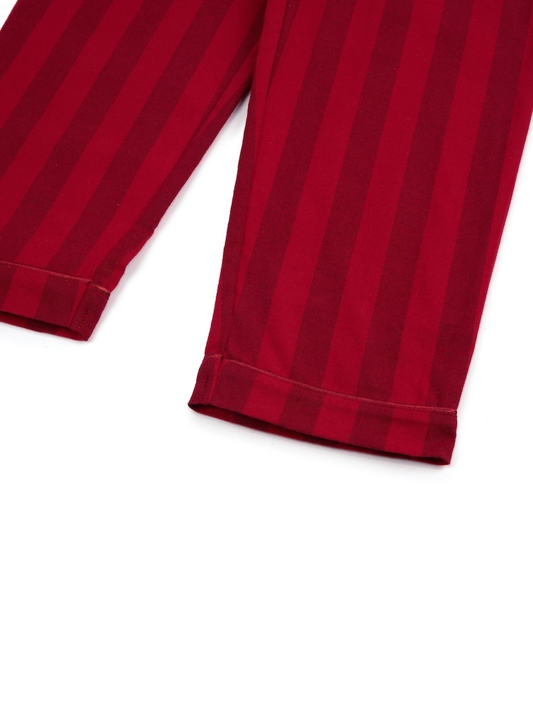 Chelsea Peers Red The Bear Print Stripe Long Pyjamas Set - Image 3 of 3 Chelsea Peers Red The Bear Print Stripe Long Pyjamas Set - Image 3 of 3