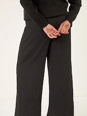 Roman Black Curve Textured Stretch Trousers - Image 3 of 5
